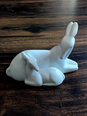 1984 "Gallery Originals" Doe & Fawn Ceramic Figurine